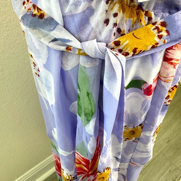 Julia Jordan Women's One Shoulder Asymmetric  Floral Midi Dress Lilac Size 10 - Picture 10 of 14